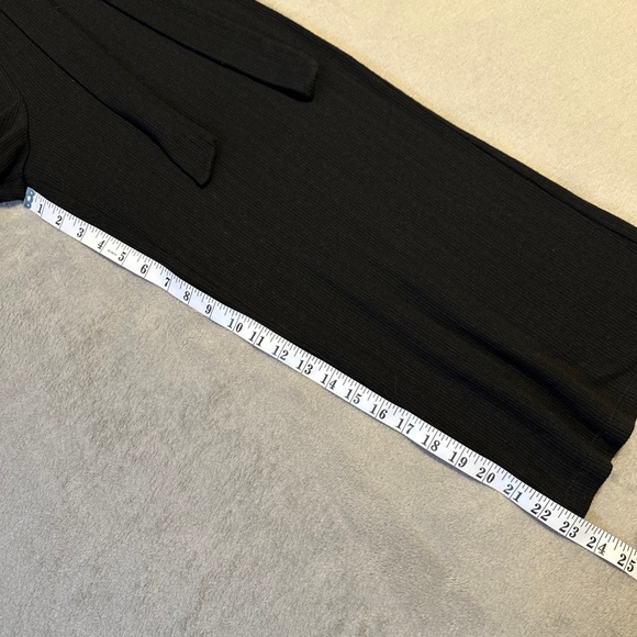 Gap Ribbed Belt-Tie Jumpsuit Wide Leg Black Women's Small Romper Normcore Y2K - Picture 2 of 10